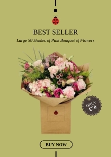 Large 50 Shades of Pink Bouquet Best Seller Liverpool